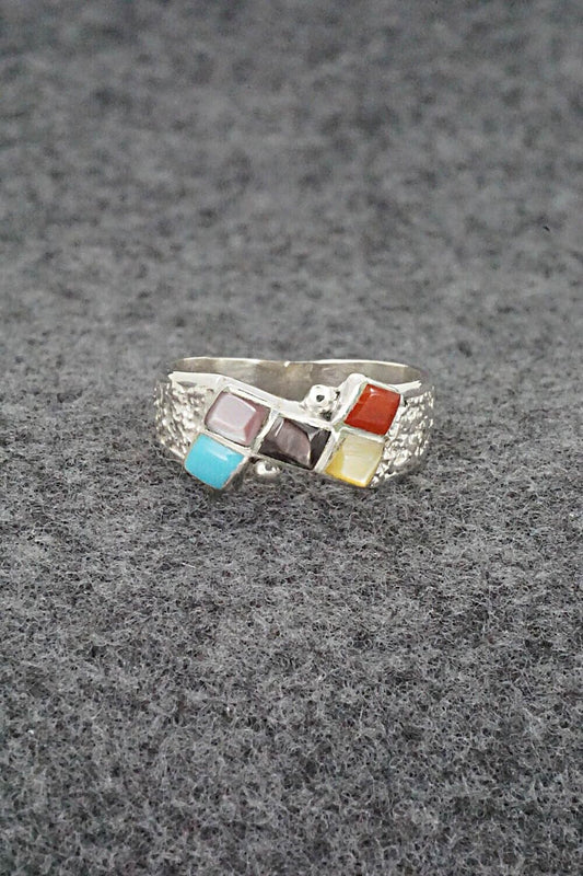 Multi Stone & Sterling Silver Ring - Bonnie Quam - Size 6.5