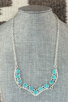Turquoise & Sterling Silver Necklace - Spencer