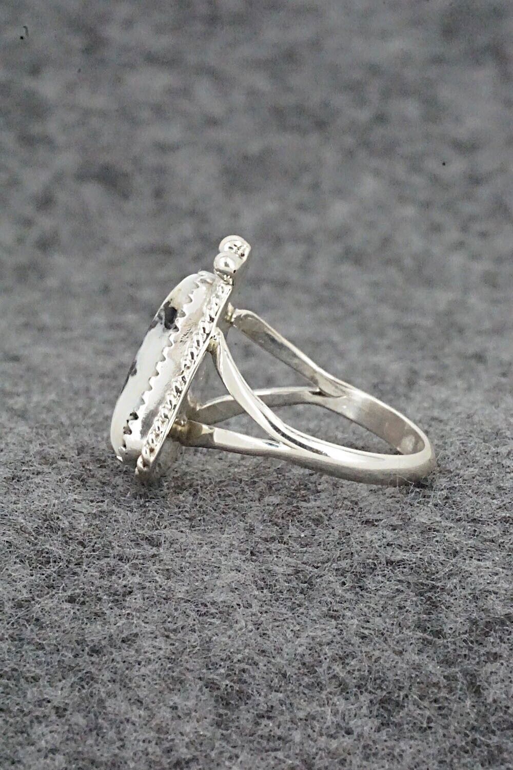 White Buffalo & Sterling Silver Ring - Judy Largo - Size 7.5