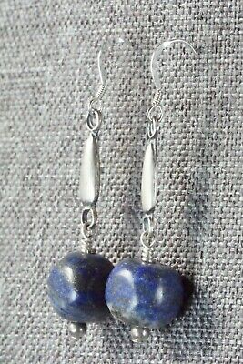 Lapis & Sterling Silver Earrings - Navajo