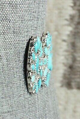 Turquoise & Sterling Silver Earrings - Justina Wilson