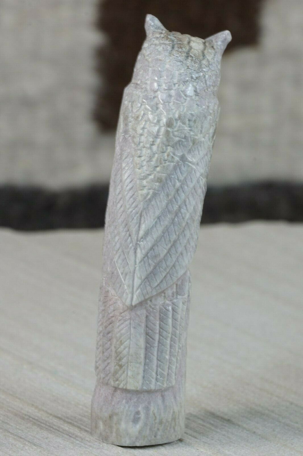 Owl Zuni Fetish Carving - Derrick Kaamasee - High Lonesome Trading