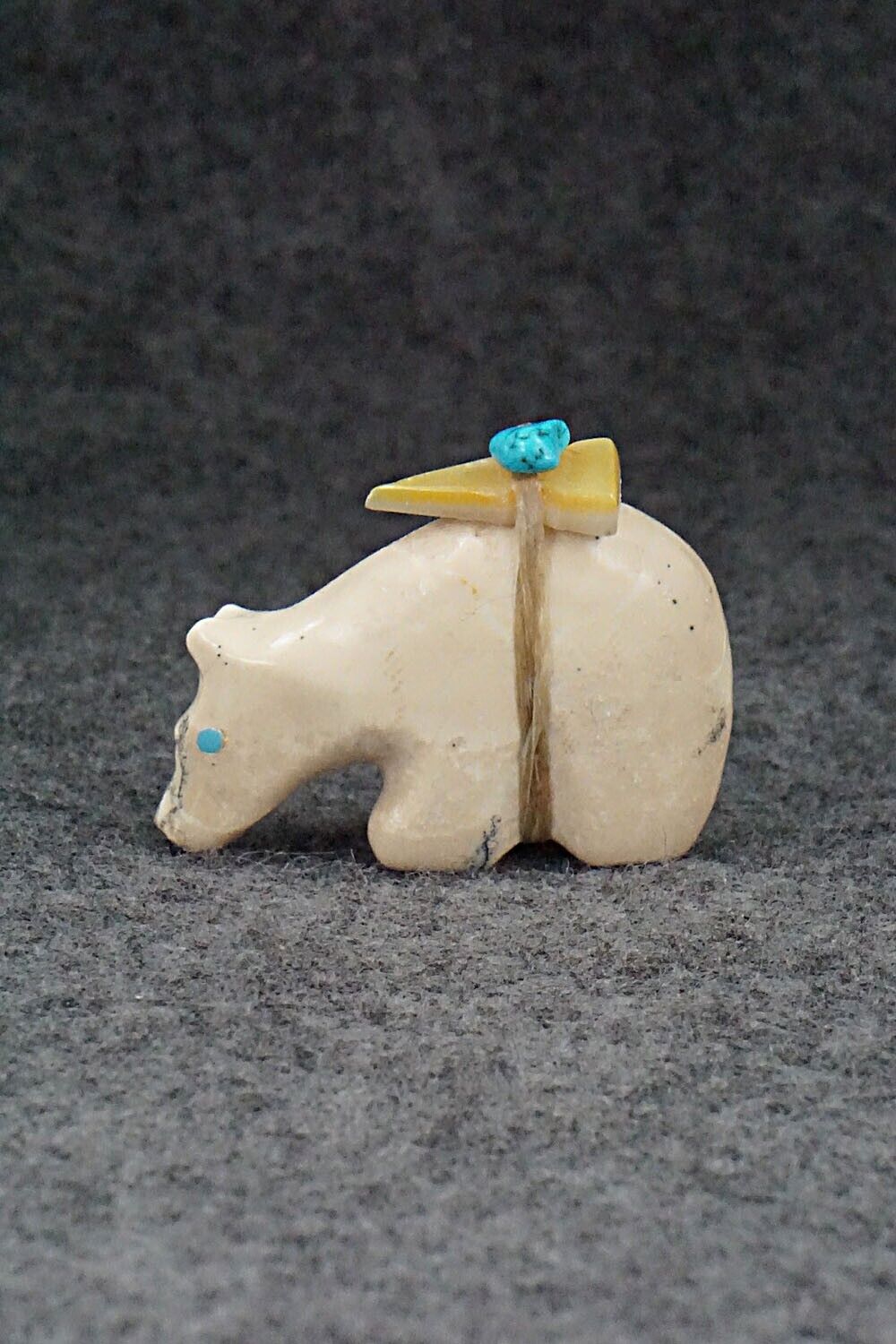 Bear and Cub Zuni Fetish Carving - Donovan Laiwakete