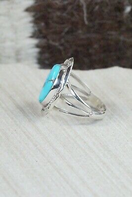Turquoise & Sterling Silver Ring - Samuel Yellowhair - 7.5