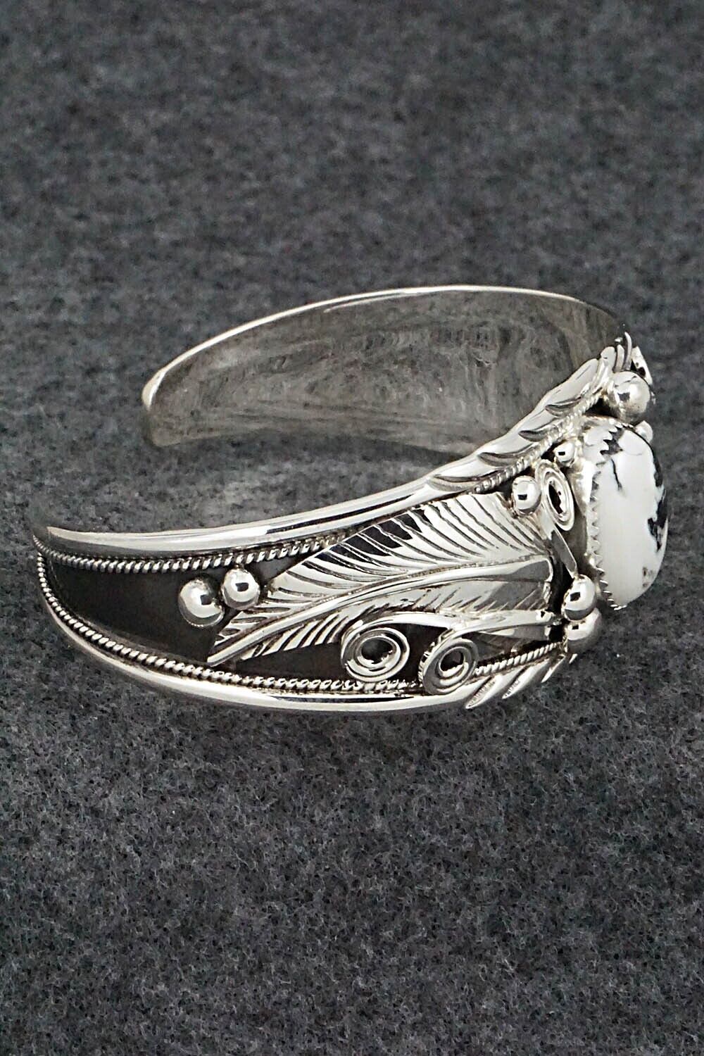 White Buffalo & Sterling Silver Bracelet - Davey Morgan