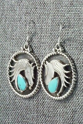 Turquoise & Sterling Silver Earrings - Genevieve Francisco
