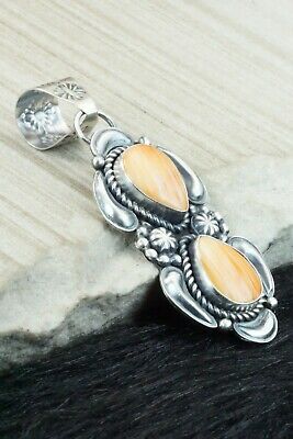 Spiny Oyster & Sterling Silver Pendant - Jeff James Jr.
