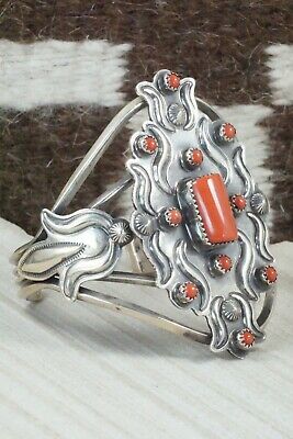 Coral & Sterling Silver Bracelet - Emerson Delgarito