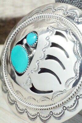 Turquoise & Sterling Silver Belt Buckle - Wilbert Muskett Sr. - High Lonesome Trading