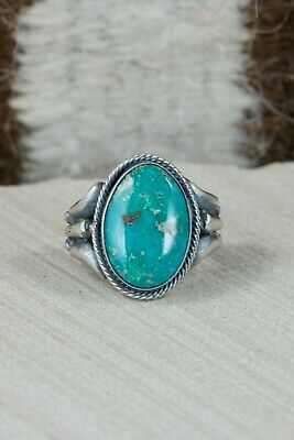 Navajo Turquoise & Sterling Silver Ring - Thomas Yazzie - Size 5.75