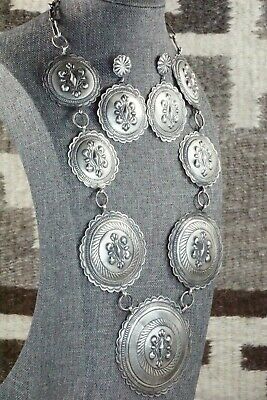 Sterling Silver Necklace and Earrings Set - Eugene Charley