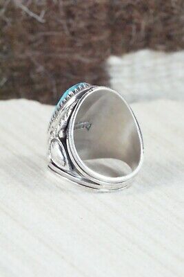 Turquoise & Sterling Silver Ring - Derrick Gordon - Size 8.75
