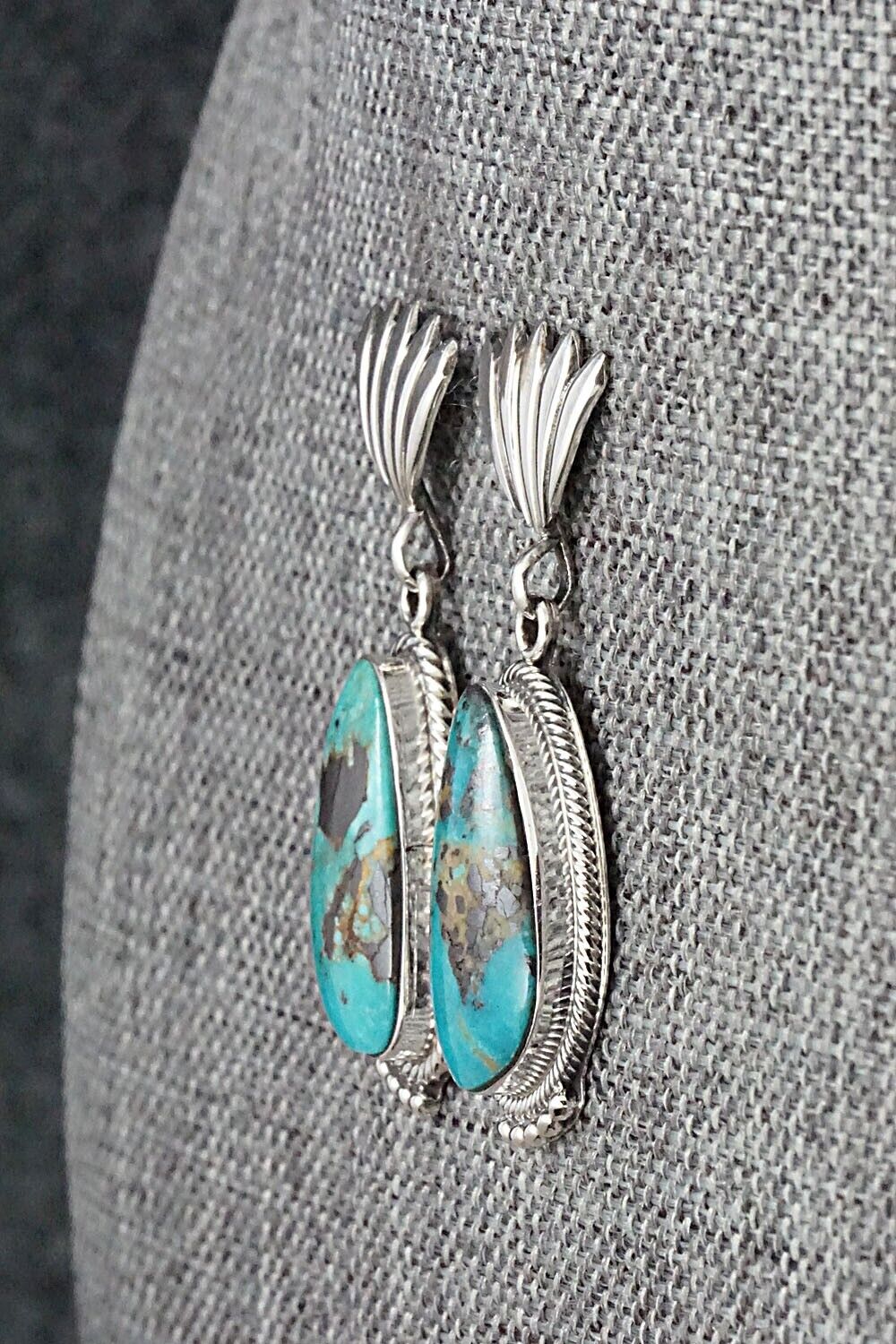 Turquoise and Sterling Silver Earrings - Sharon McCarthy