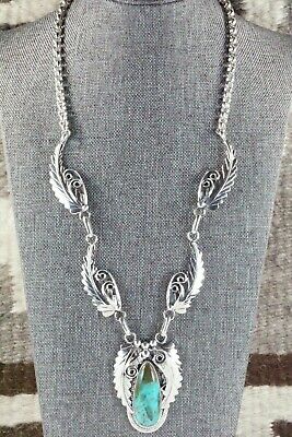 Turquoise and Sterling Silver Necklace - Davey Morgan