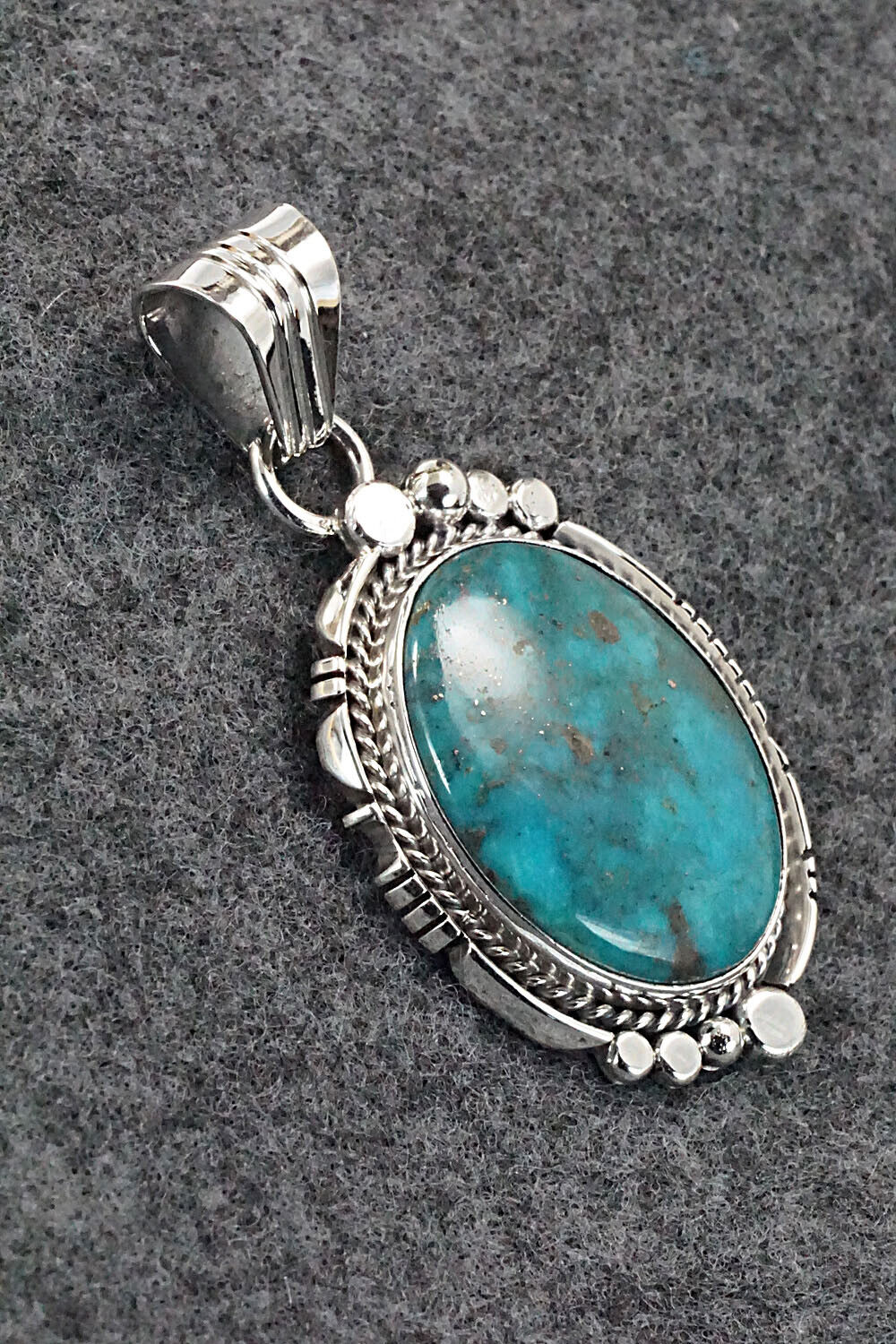 Turquoise & Sterling Silver Pendant - Marita Benally