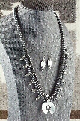 Zuni Turquoise & Sterling Silver Squash Blossom Set - Lorena Peina