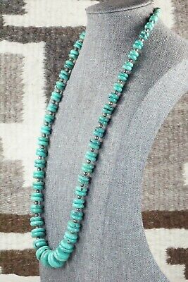 Turquoise & Sterling Silver Necklace - Navajo