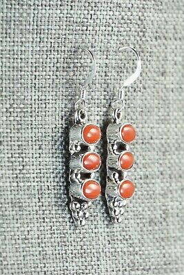 Coral & Sterling Silver Earrings - Verley Betone