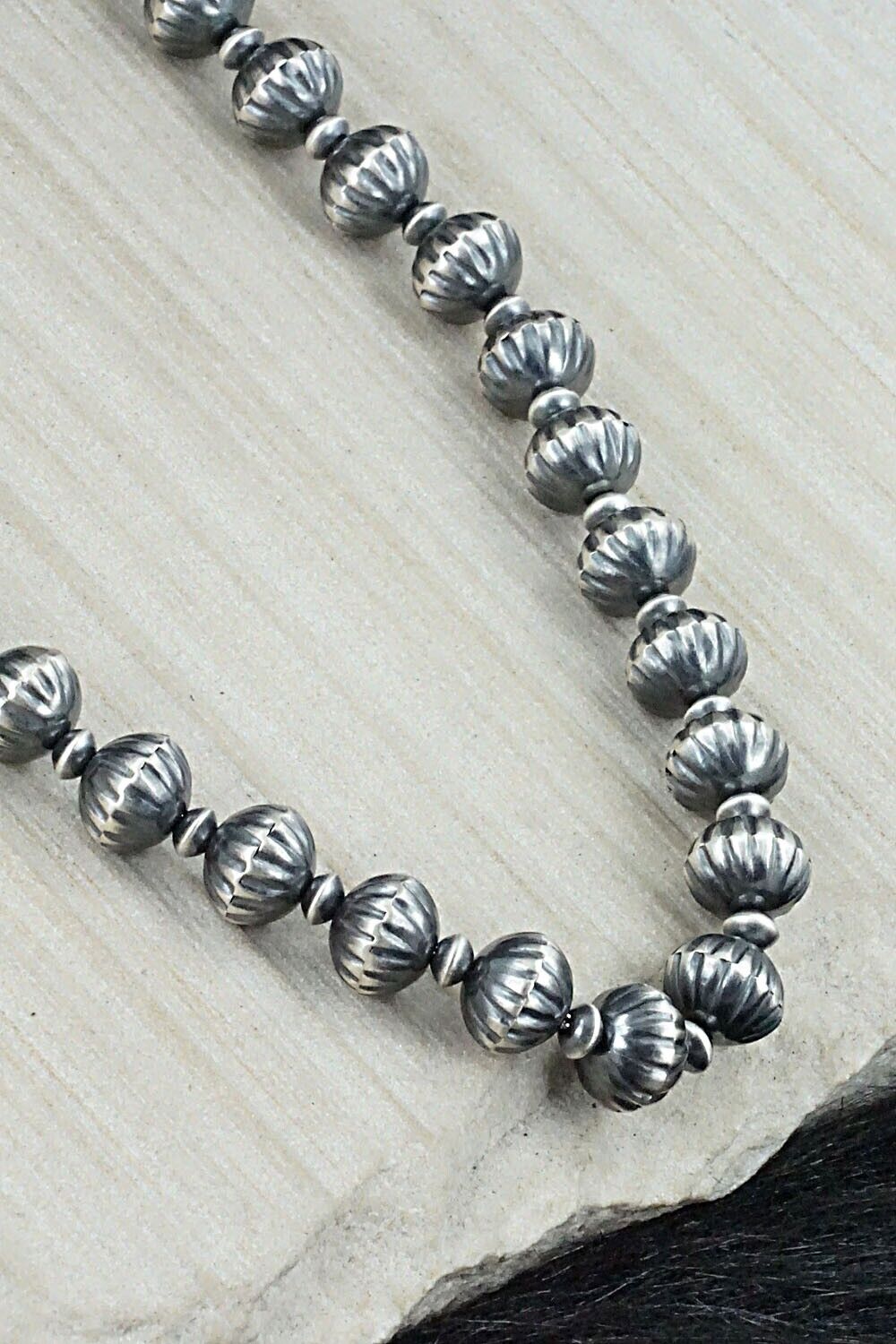 Sterling Silver Navajo Pearl Necklace - Tonisha Haley