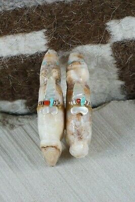 Bear and Wolf Zuni Fetish Carving - Peter Gasper - High Lonesome Trading