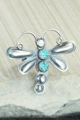 Turquoise and Sterling Silver Ring - Tim Yazzie - 7.75