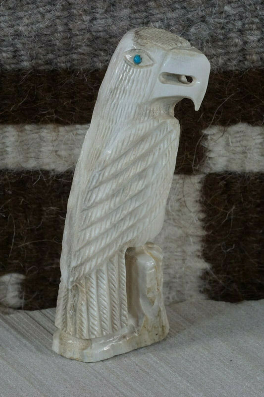 Eagle Zuni Fetish Carving - Garrick Weeka - High Lonesome Trading