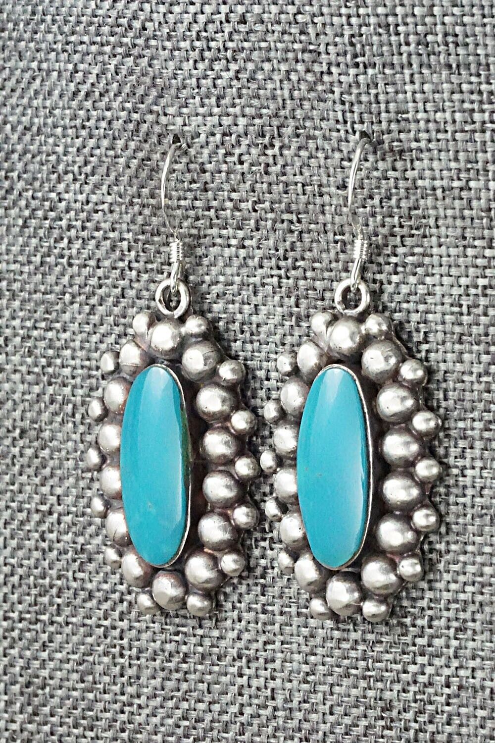 Turquoise & Sterling Silver Earrings - Freida Martinez
