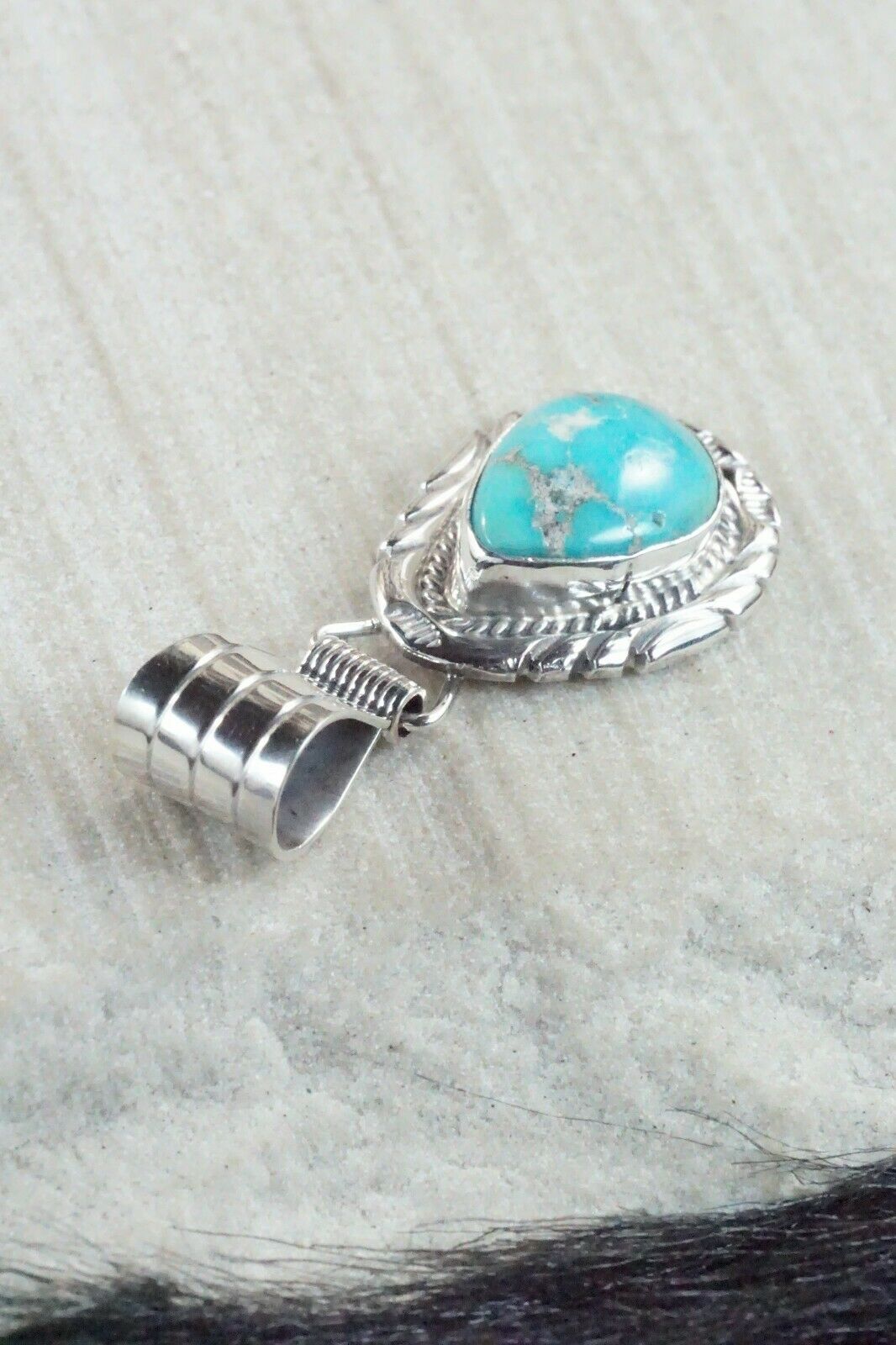 Turquoise & Sterling Silver Pendant - Davey Morgan