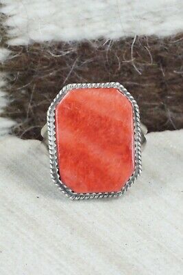 Spiny Oyster and Sterling Silver Ring - Selina Warner - Size 8