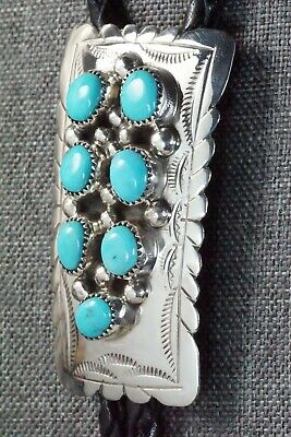 Turquoise & Sterling Silver Bolo Tie - Wilbert Muskett Sr.