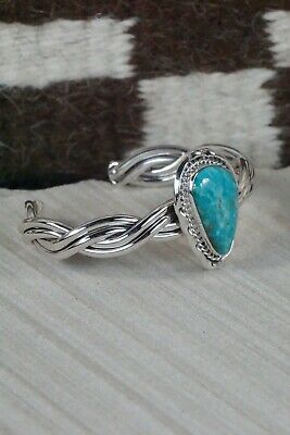 Navajo Turquoise and Sterling Silver Bracelet - Samuel Yellowhair