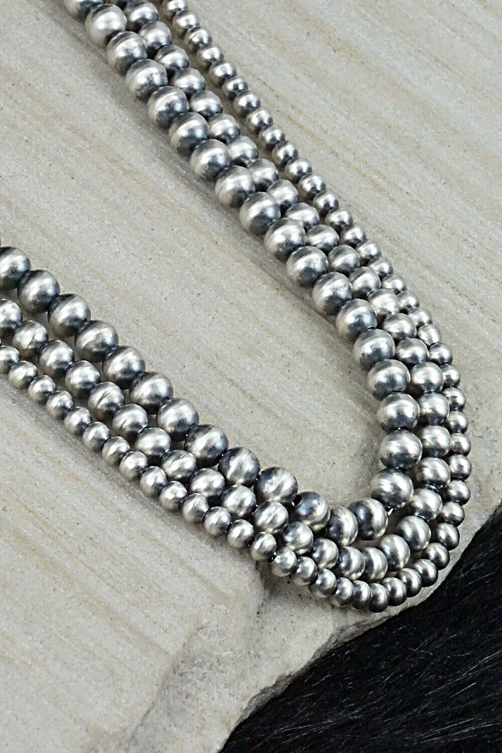 Sterling Silver Navajo Pearl Necklace - Jan Mariano