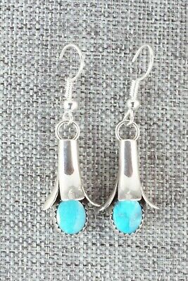 Turquoise & Sterling Silver Earrings - Doris Small Canyon