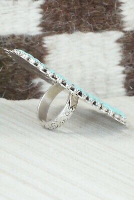 Turquoise & Sterling Silver Ring - Lavell Byjoe - Size 7.5