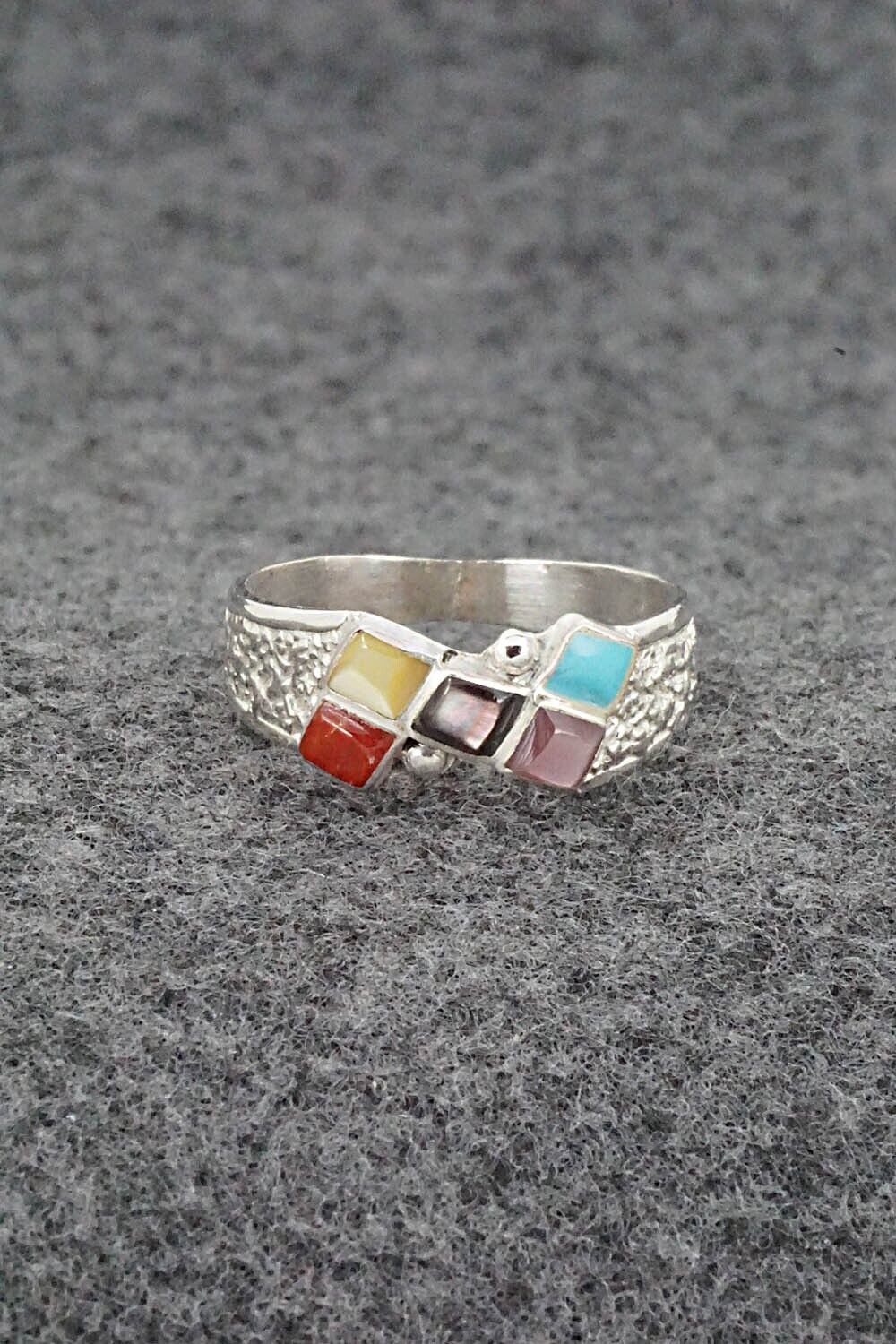 Multi Stone & Sterling Silver Ring - Bonnie Quam - Size 8.5