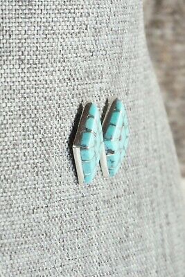 Turquoise & Sterling Silver Earrings - Constance Espaloose