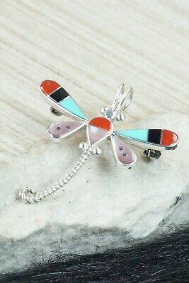 Multi Stone and Sterling Silver Pendant & Pin - Lyndon Ahiyite