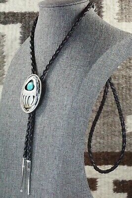 Turquoise & Sterling Silver Bolo Tie - Wilbert Muskett Sr.