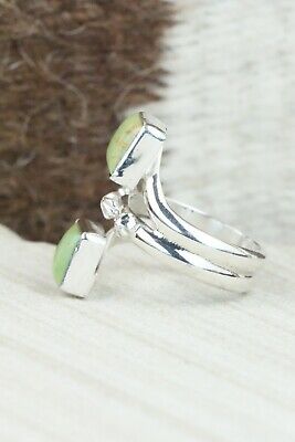 Turquoise & Sterling Silver Ring - Bobby Platero - Size 7.5
