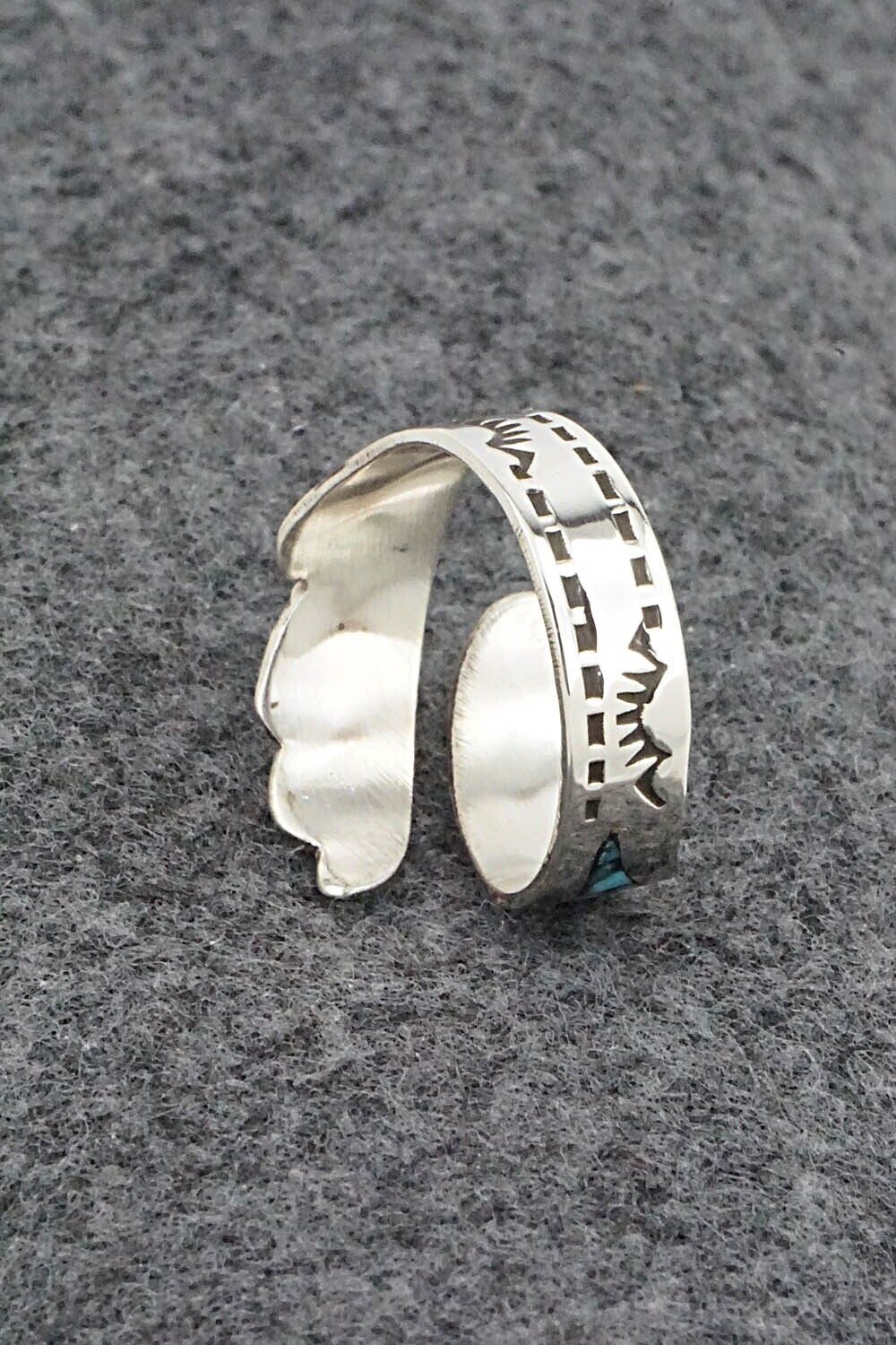 Turquoise & Sterling Silver Ring - Jolene Yazzie - Size 9.5