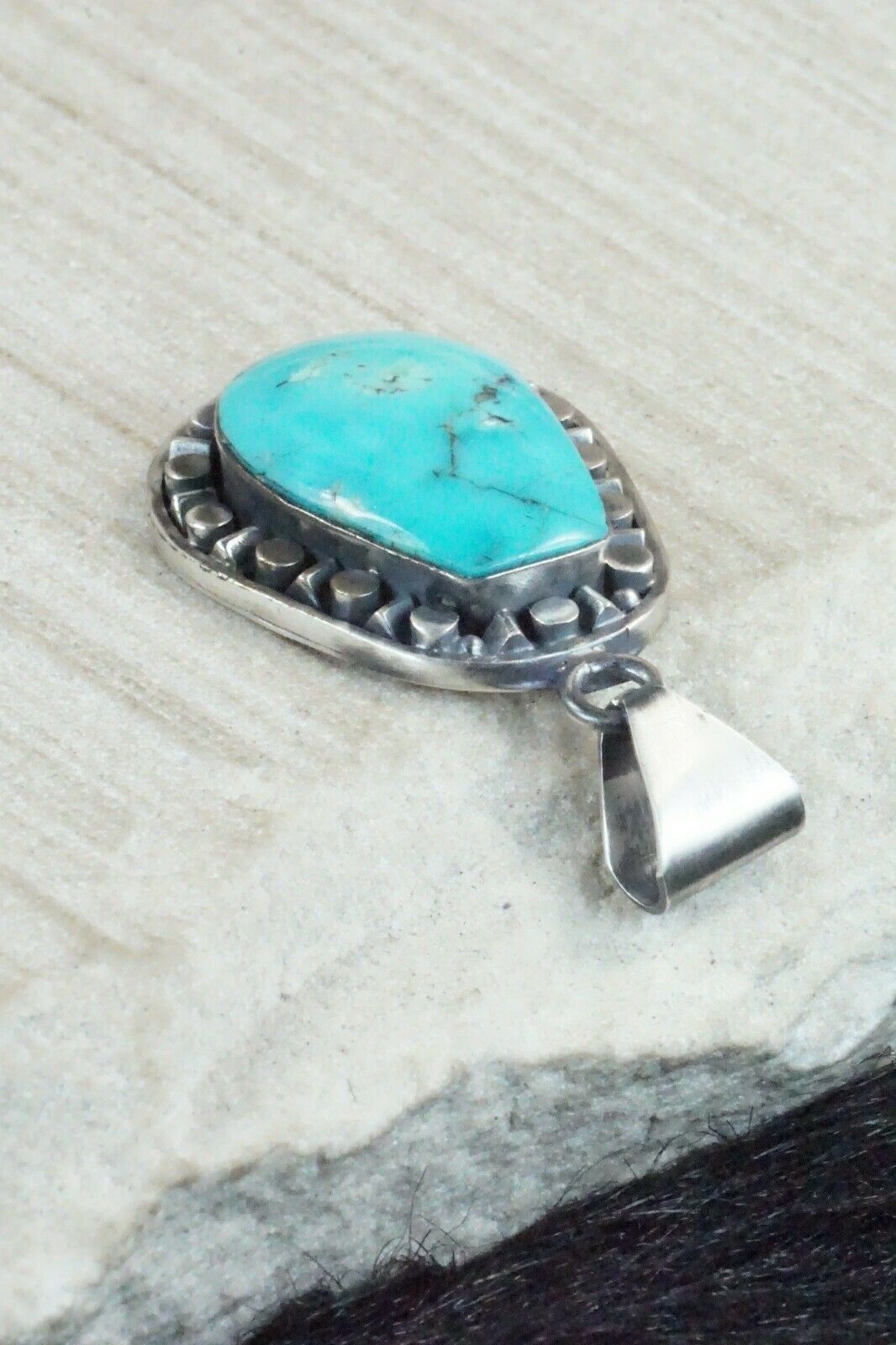 Turquoise and Sterling Silver Pendant - Sharon McCarthy