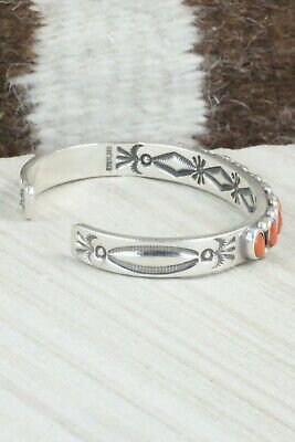 Coral and Sterling Silver Bracelet - Ernest Begay