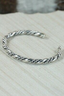 Navajo Sterling Silver Bracelet - Elaine Tahe