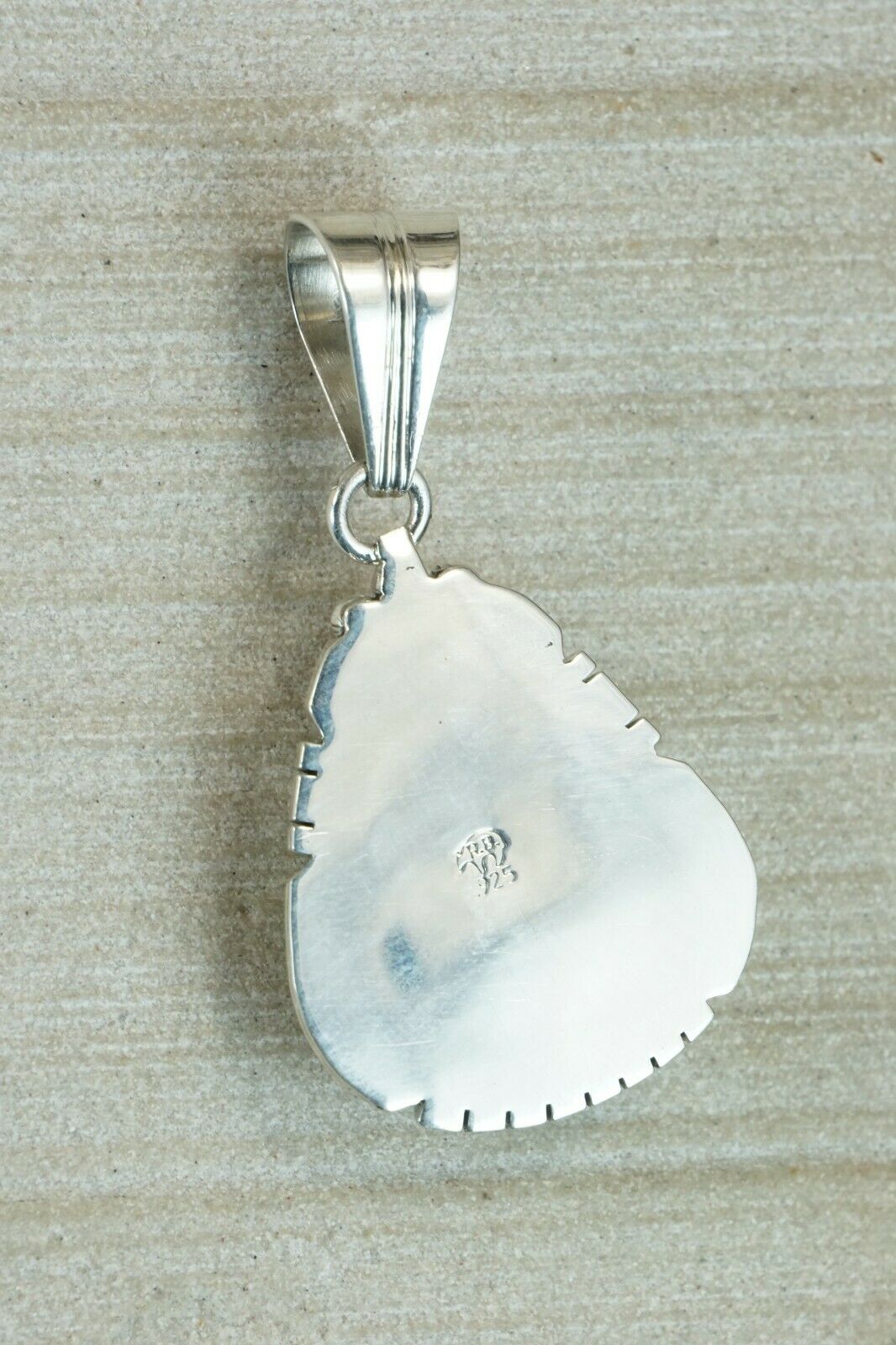 Navajo Turquoise & Sterling Silver Pendant - Samuel Yellowhair