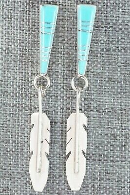 Turquoise & Sterling Silver Earrings - Terrence Panteah