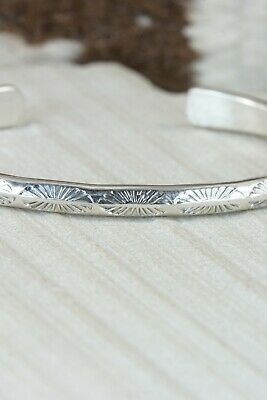 Navajo Sterling Silver Bracelet - Elaine Tahe