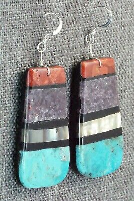 Multi Stone & Sterling Silver Earrings - Torevia Crespin