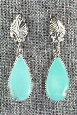 Turquoise & Sterling Silver Earrings - Annie Spencer - High Lonesome Trading