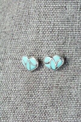 Turquoise & Sterling Silver Earrings - Thurza Leekya