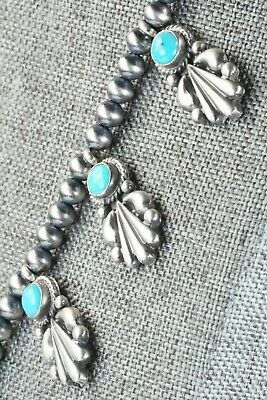Turquoise & Sterling Silver Squash Blossom - Bobby Platero